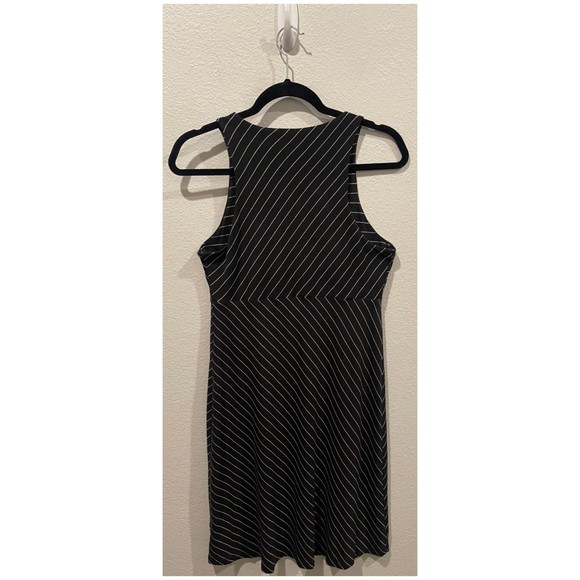 ATHLETA Santorini Round Striped Sleeveless Black White Mini Dress - Picture 4 of 4